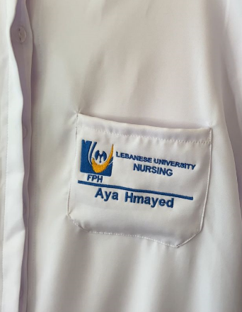 Lebanese University LU Lab Coat Embroidery