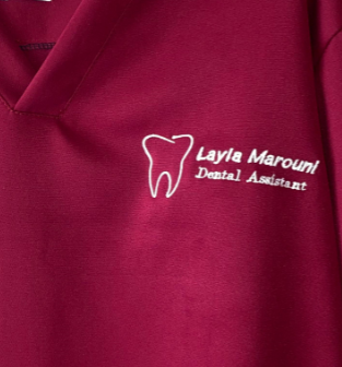 Dental Scrub Embroidery